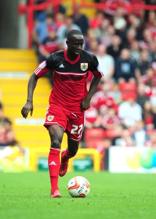 Framed Print : Adomah in Action: Bristol City vs. Blackburn Rovers, Championship Football Match at Ashton Gate Stadium (September 15, 2012)