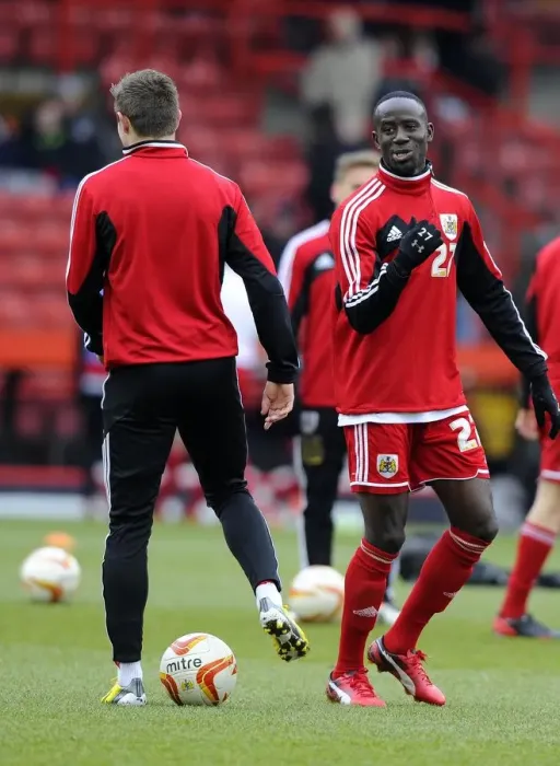 Framed Print : Adomah in Action: Bristol City vs Barnsley, Npower Championship