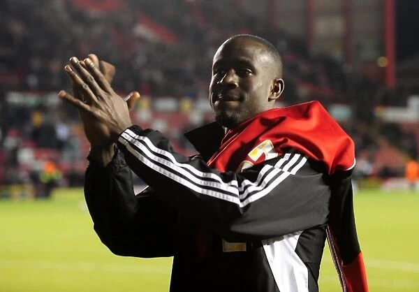 Adomah in Action: Championship Clash between Bristol City and Derby County at Ashton Gate Stadium (11-12-2010)