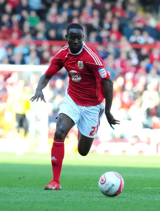 Framed Print : Adomah in Action: Championship Clash between Bristol City and Burnley (19 / 03 / 2011) Framed Print : Adomah in Action: Championship Clash between Bristol City and Burnley (19 / 03 / 2011)