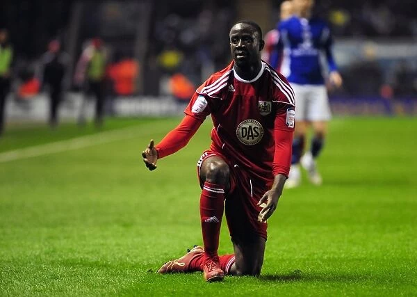 Adomah in Action: Leicester City vs. Bristol City, Championship Football Match, 18 / 02 / 2011