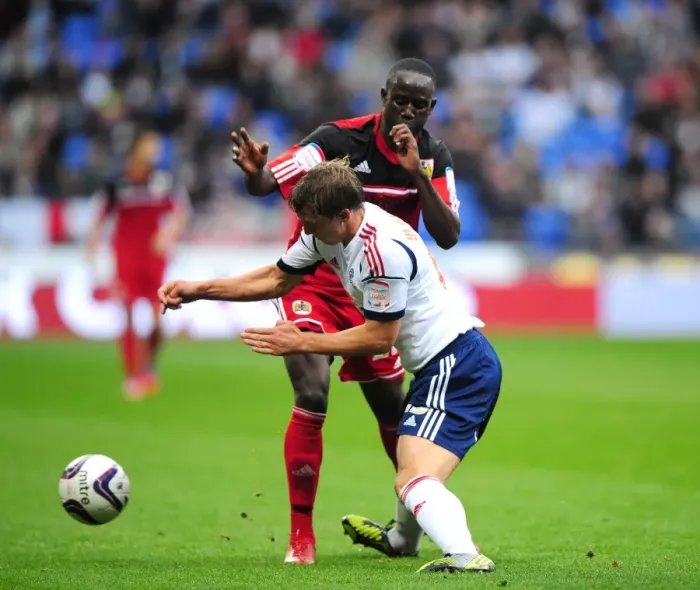 Framed Print : Adomah Foul: Bolton Wanderers vs. Bristol City, Championship 2012 Framed Print : Adomah Foul: Bolton Wanderers vs. Bristol City, Championship 2012
