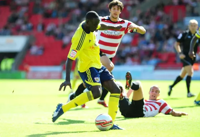 Framed Print : Adomah Scores First: Doncaster Rovers vs. Bristol City, League Cup 2011