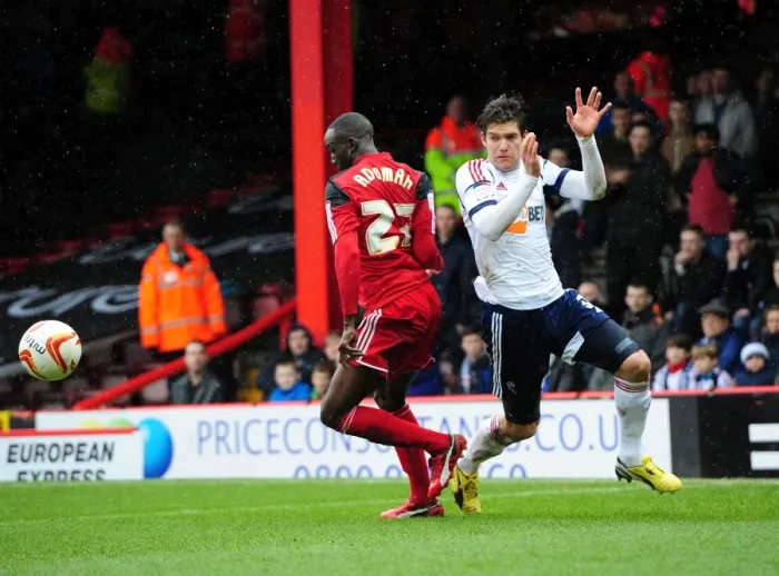 Framed Print : Adomah vs. Alonso: Intense Battle in Bristol City vs. Bolton Wanderers, Npower Championship (130413) Framed Print : Adomah vs. Alonso: Intense Battle in Bristol City vs. Bolton Wanderers, Npower Championship (130413)