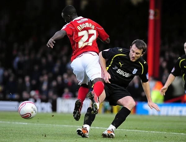 Adomah vs. Hudson: Intense Battle in the Championship Clash between Bristol City and Cardiff City (01 / 01 / 2011)