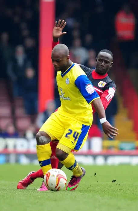 Framed Print : Adomah vs. Lita: Clash of the Former Teammates in Bristol City vs. Sheffield Wednesday (01 / 04 / 2013) Framed Print : Adomah vs. Lita: Clash of the Former Teammates in Bristol City vs. Sheffield Wednesday (01 / 04 / 2013)
