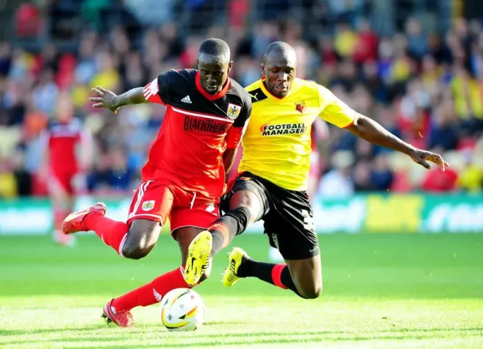 Framed Print : Adomah vs. Nosworthy: Championship Showdown - Intense Battle for Ball Possession, September 2012 Framed Print : Adomah vs. Nosworthy: Championship Showdown - Intense Battle for Ball Possession, September 2012