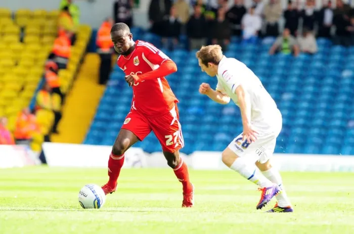 Framed Print : Adomah vs. White: Leeds United vs. Bristol City, League Cup Clash at Elland Road - September 16, 2011 Framed Print : Adomah vs. White: Leeds United vs. Bristol City, League Cup Clash at Elland Road - September 16, 2011