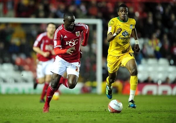 Adomah vs Zaha: Intense Battle in 2012 Championship Clash between Bristol City and Crystal Palace