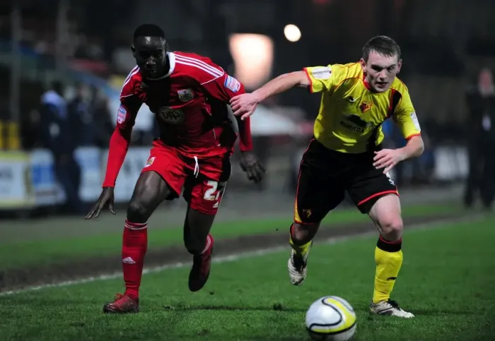 Framed Print : Adomah's Daring Run: Watford vs. Bristol City, Championship 2011 Framed Print : Adomah's Daring Run: Watford vs. Bristol City, Championship 2011