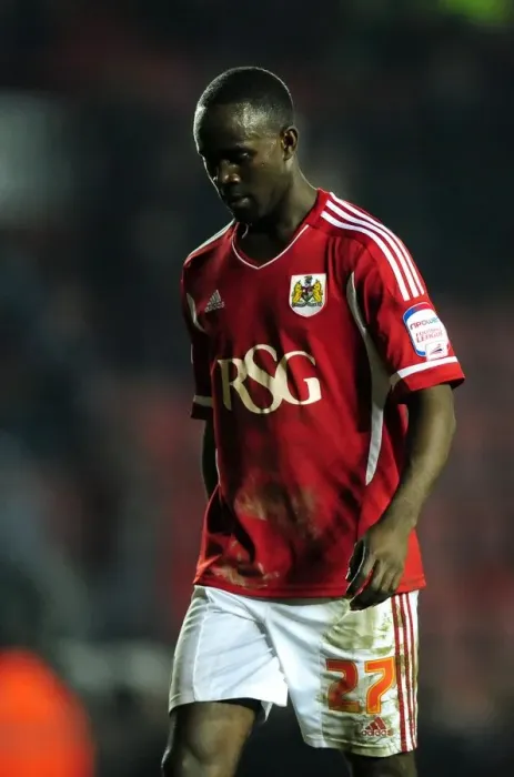 Framed Print : Adomah's Disappointment: Bristol City vs. Cardiff City, 10-03-2012