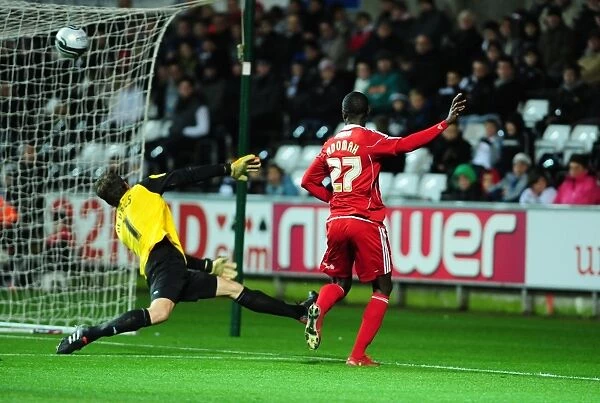 Adomah's Dramatic Late Strike Hits the Bar: Swansea City vs. Bristol City (10 / 11 / 2010)