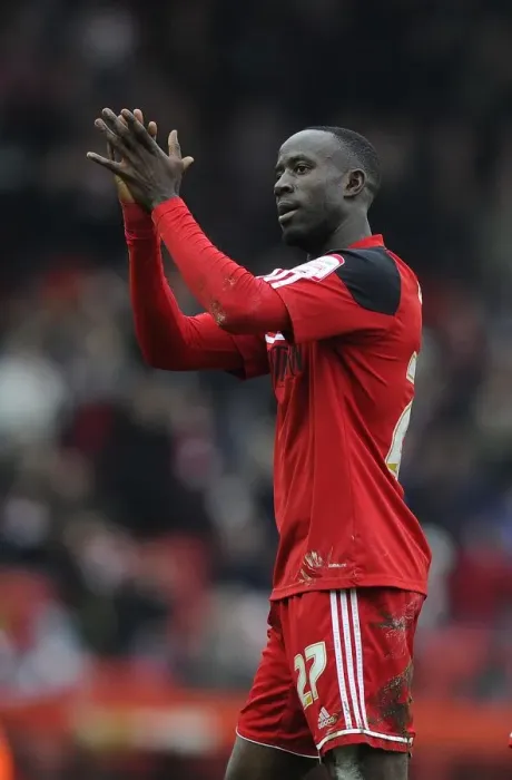 Framed Print : Adomah's Goal Celebration: Bristol City vs. Middlesbrough, 09-03-2013
