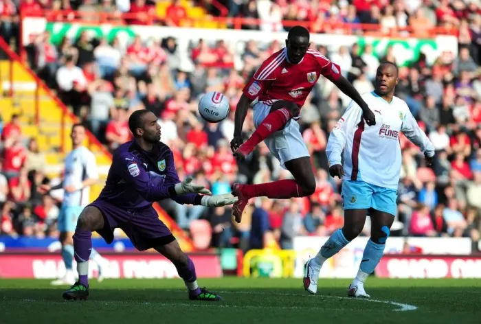 Framed Print : Adomah's Pivotal Outmaneuver: Bristol City vs. Burnley in the 2011 Championship (Albert Adomah vs. Lee Grant) Framed Print : Adomah's Pivotal Outmaneuver: Bristol City vs. Burnley in the 2011 Championship (Albert Adomah vs. Lee Grant)