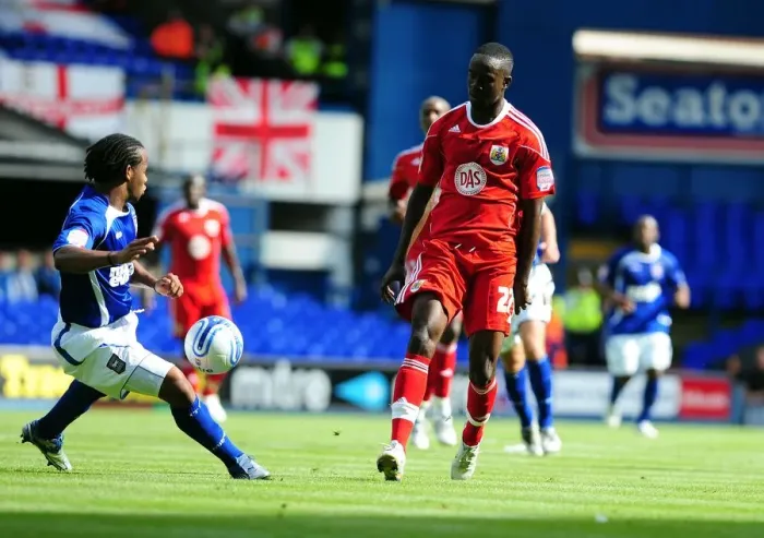 Framed Print : Adomah's Slick Past: Ipswich v Bristol City, Championship 2010 Framed Print : Adomah's Slick Past: Ipswich v Bristol City, Championship 2010