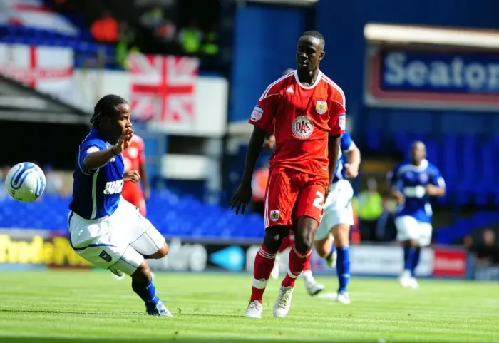 Framed Print : Adomah's Slick Run: Ipswich v Bristol City, Championship 2010 Framed Print : Adomah's Slick Run: Ipswich v Bristol City, Championship 2010