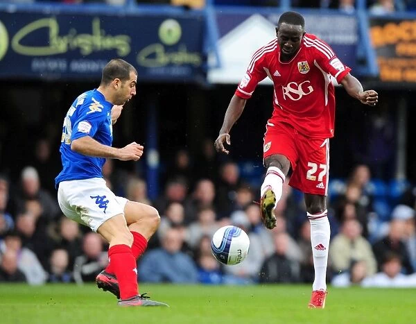 Adomah's Wide Shot: Portsmouth vs. Bristol City Football Rivalry (17-03-2012)