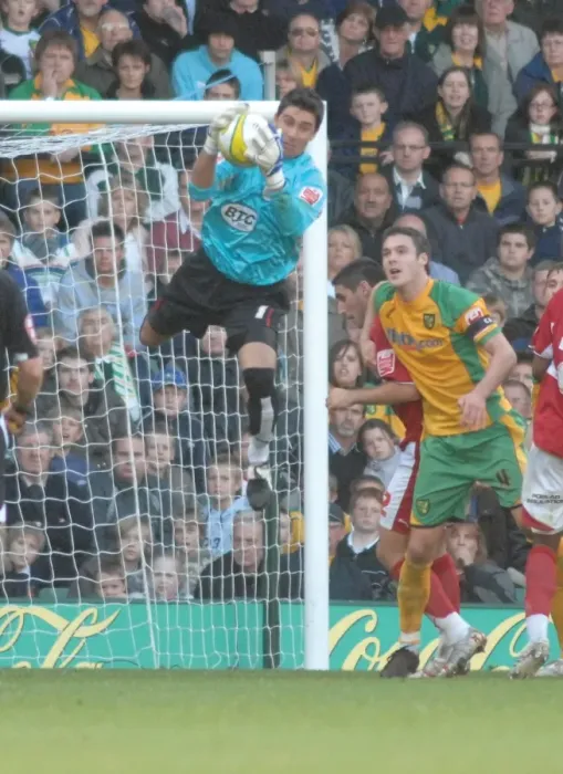 Framed Print : Adriano Basso in Action: Norwich City vs. Bristol City