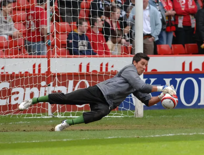 Framed Print : Adriano Basso in Action: Sheffield United vs. Bristol City Framed Print : Adriano Basso in Action: Sheffield United vs. Bristol City