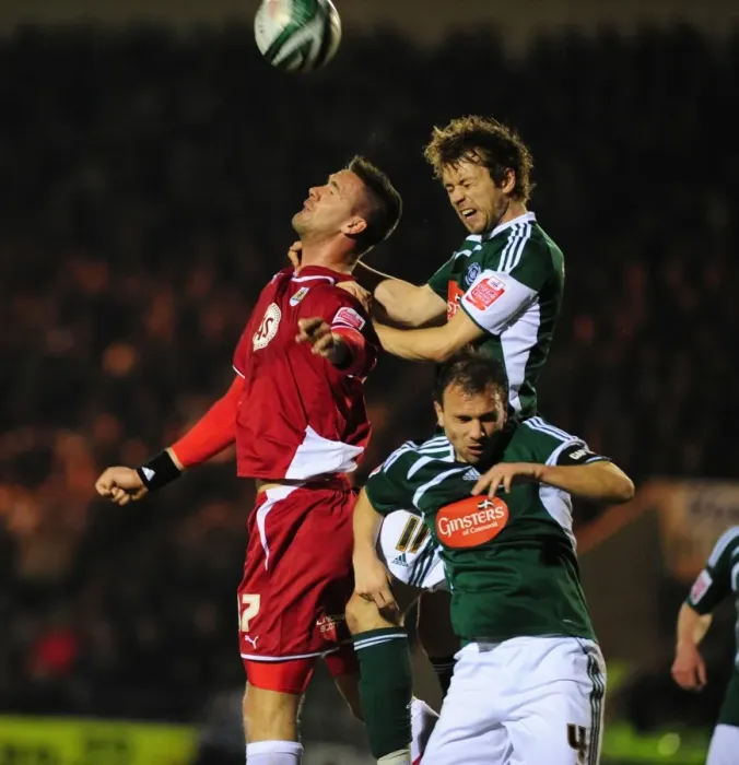 Framed Print : Aerial Showdown: Maierhofer vs Arnason, Championship Battle (Mar. 2010) - Bristol City vs Plymouth Argyle Framed Print : Aerial Showdown: Maierhofer vs Arnason, Championship Battle (Mar. 2010) - Bristol City vs Plymouth Argyle