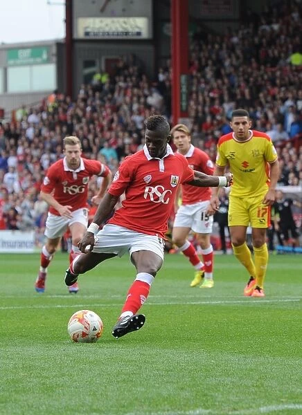 Agard Scores Penalty for Bristol City Against MK Dons in Sky Bet League One at Ashton Gate