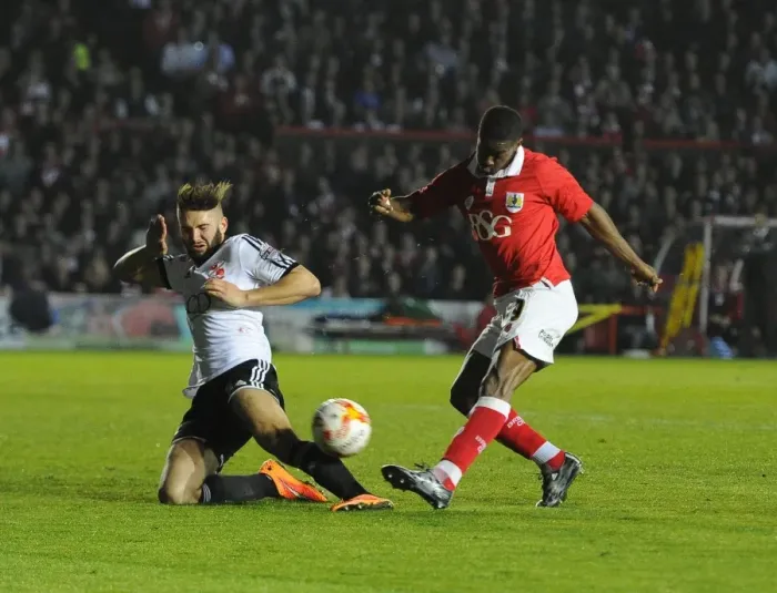 Framed Print : Agard Strikes First: Bristol City vs Swindon Town, April 2015