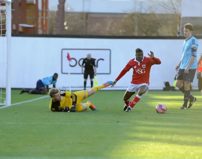 Framed Print : Agard Thwarted by Hedge: Denying the Goal for AFC Telford in FA Cup Clash Framed Print : Agard Thwarted by Hedge: Denying the Goal for AFC Telford in FA Cup Clash