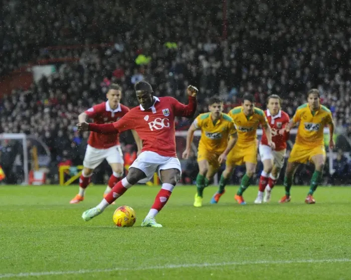 Framed Print : Agard's Penalty Saved: Bristol City vs Yeovil Town, 2014