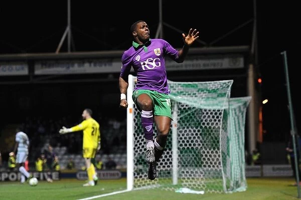 Agard's Thrilling Goal Celebration: Bristol City vs. Yeovil Town, Sky Bet League One (10 March 2015)
