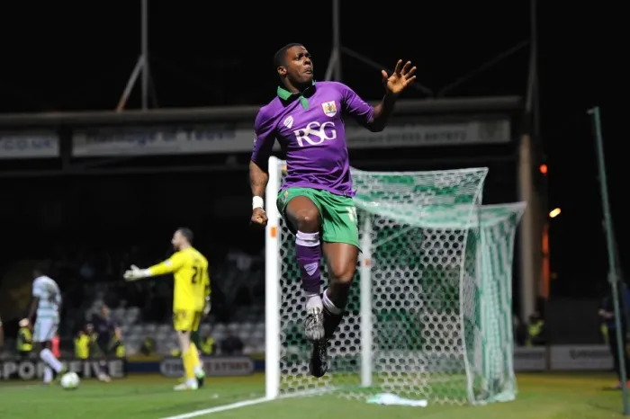 Framed Print : Agard's Thrilling Goal Celebration: Bristol City vs. Yeovil Town, Sky Bet League One (10 March 2015) Framed Print : Agard's Thrilling Goal Celebration: Bristol City vs. Yeovil Town, Sky Bet League One (10 March 2015)