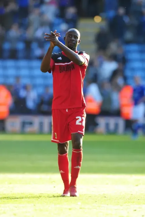 Framed Print : Albert Adomah Appreciates Fans: Leicester City vs. Bristol City Championship Clash, October 2012 Framed Print : Albert Adomah Appreciates Fans: Leicester City vs. Bristol City Championship Clash, October 2012