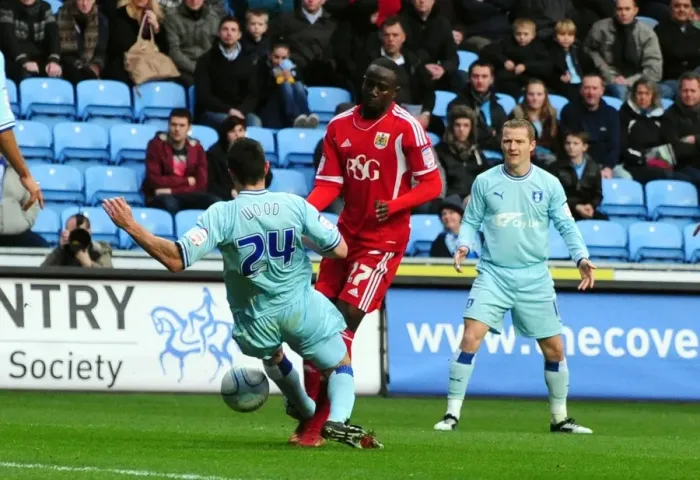 Framed Print : Albert Adomah Fouls Called Back: Coventry City vs. Bristol City (December 26, 2011) Framed Print : Albert Adomah Fouls Called Back: Coventry City vs. Bristol City (December 26, 2011)
