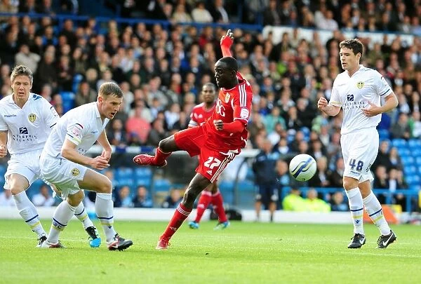 Albert Adomah's Blocked Shot in Leeds United vs. Bristol City League Cup Match - September 16, 2011