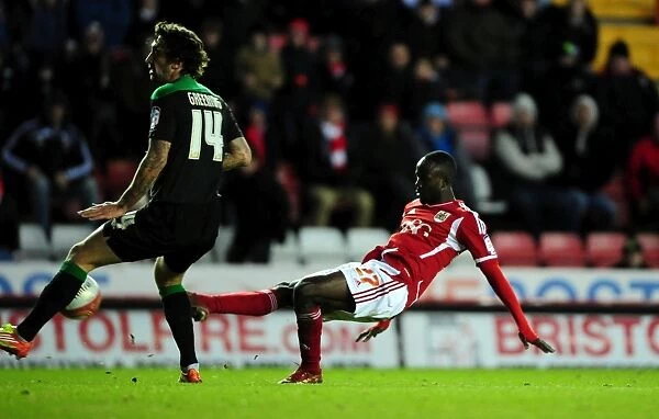 Albert Adomah's Saved Shot: Bristol City vs. Nottingham Forest, Championship Football Match (17th December 2011)