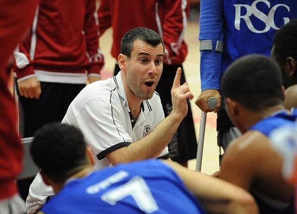 Andreas Kapoulas Coaches Bristol Flyers Against Newcastle Eagles in BBL Game