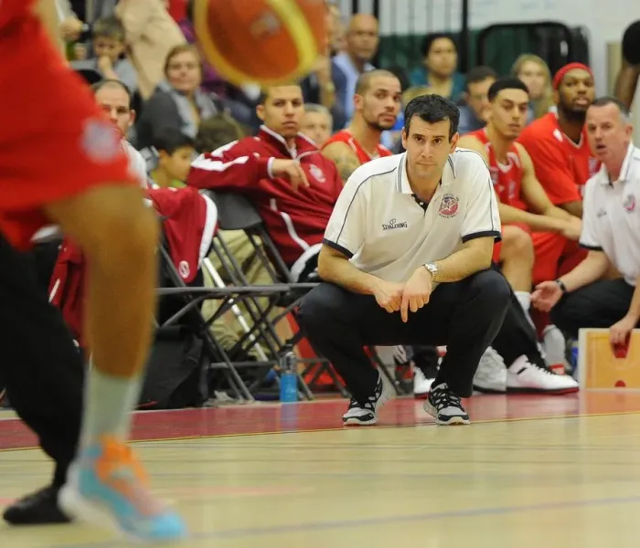 Framed Print : Andreas Kapoulas Guides Bristol Flyers to Basketball Triumph over Surrey United