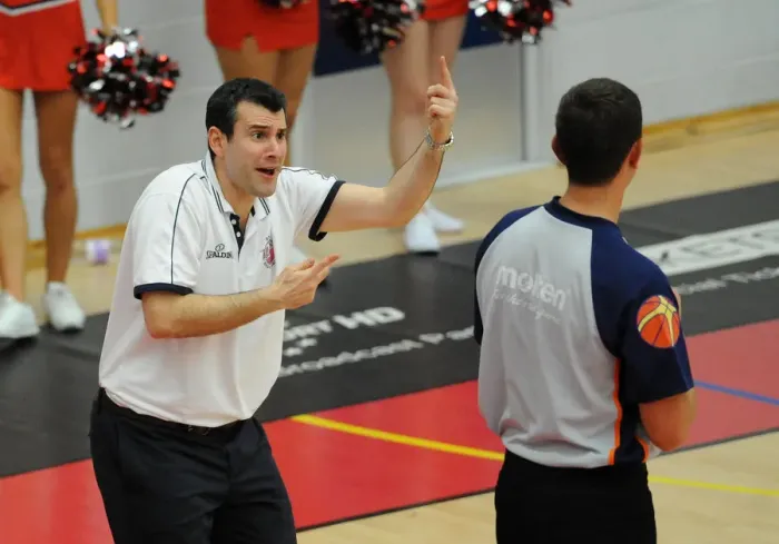 Framed Print : Andreas Kapoulas Leads Bristol Flyers in Basketball Action