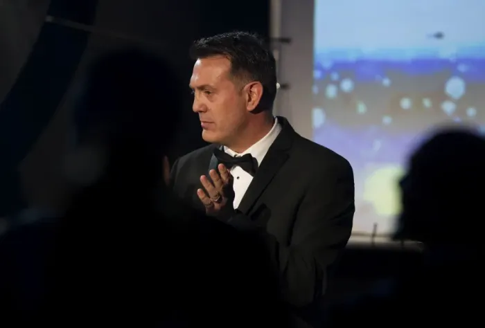 Framed Print : Andrew Billingham at the 2015 Bristol City FC Gala Dinner
