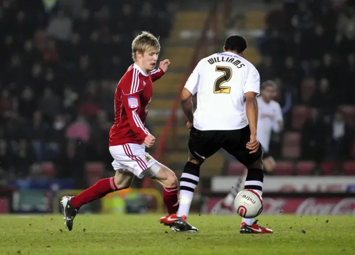 Framed Print : Andy Keogh Beats Ashley Williams: A Pivotal Moment in the 2011 Championship Clash Between Bristol City and Swansea City Framed Print : Andy Keogh Beats Ashley Williams: A Pivotal Moment in the 2011 Championship Clash Between Bristol City and Swansea City