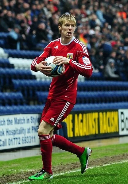 Andy Keogh's Determined Performance: Preston v Bristol City Championship Clash at Deepdale Stadium (05 / 02 / 2011)