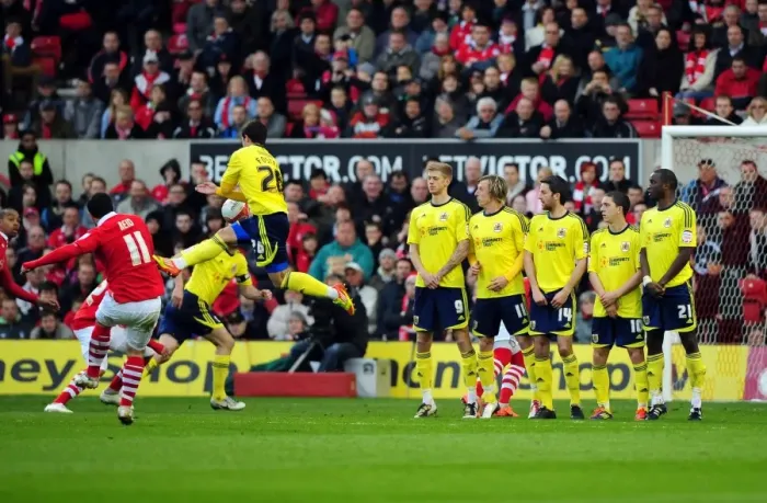 Framed Print : Andy Reid's Free Kick Saved: Nottingham Forest vs. Bristol City (07-04-2012) Framed Print : Andy Reid's Free Kick Saved: Nottingham Forest vs. Bristol City (07-04-2012)