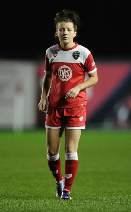Framed Print : Angharad James of Bristol City FC Faces Off Against FC Barcelona in Women's Champions League at Ashton Gate Framed Print : Angharad James of Bristol City FC Faces Off Against FC Barcelona in Women's Champions League at Ashton Gate