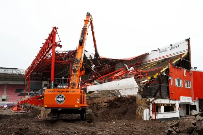 Framed Print : Ashton Gate Williams Stand Demolition 020715 Framed Print : Ashton Gate Williams Stand Demolition 020715