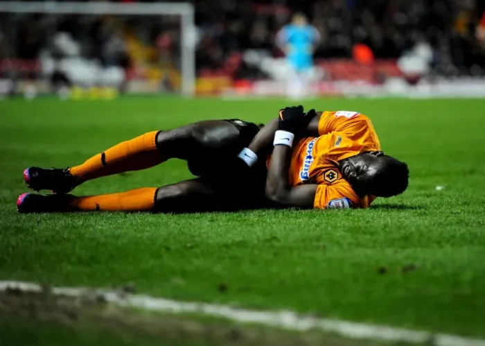 Framed Print : Bakary Sako's Injury: A Heartbreaking Moment at Ashton Gate Stadium - December 1, 2012 (Bristol City vs. Wolverhampton Wanderers) Framed Print : Bakary Sako's Injury: A Heartbreaking Moment at Ashton Gate Stadium - December 1, 2012 (Bristol City vs. Wolverhampton Wanderers)