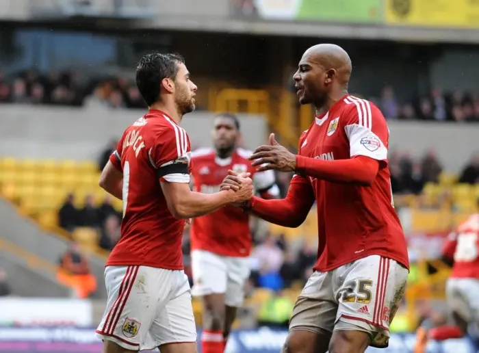 Framed Print : Baldock and Elliott: Celebrating Glory – Bristol City's Thrilling Goal vs. Wolverhampton Wanderers, January 2014 Framed Print : Baldock and Elliott: Celebrating Glory – Bristol City's Thrilling Goal vs. Wolverhampton Wanderers, January 2014