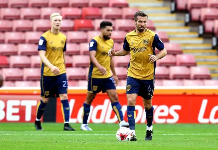 Framed Print : Barnsley Strikes Back: Dejected Bristol City Players