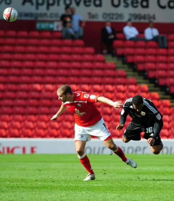 Framed Print : Barnsley vs. Bristol City: Nicky Maynard Foul by Stephen Foster - Championship Clash at Oakwell Stadium (09 / 04 / 2011) Framed Print : Barnsley vs. Bristol City: Nicky Maynard Foul by Stephen Foster - Championship Clash at Oakwell Stadium (09 / 04 / 2011)