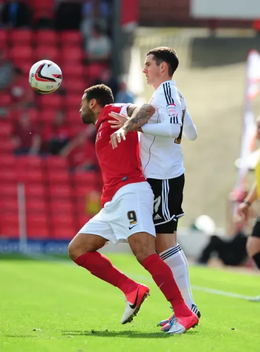 Framed Print : Barnsley vs. Bristol City: Intense Battle for Possession between Craig Davies and Greg Cunningham