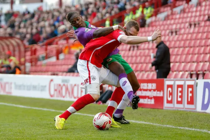 Framed Print : Barnsley vs. Bristol City: Intense Moment as Peter Ramage and Kieran Agard Clash Framed Print : Barnsley vs. Bristol City: Intense Moment as Peter Ramage and Kieran Agard Clash