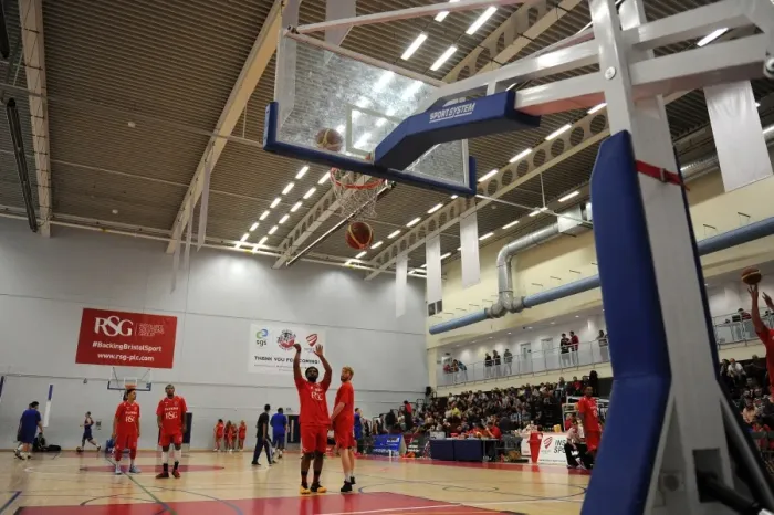 Framed Print : Basketball: Bristol Flyers vs. Durham Wildcats - Pre-Game Warm-Up Framed Print : Basketball: Bristol Flyers vs. Durham Wildcats - Pre-Game Warm-Up